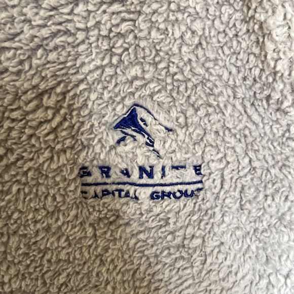 Patagonia Los Gatos Fleece 1/4-Zip in salt grey w/ embroidered logo sz S - Picture 5 of 8